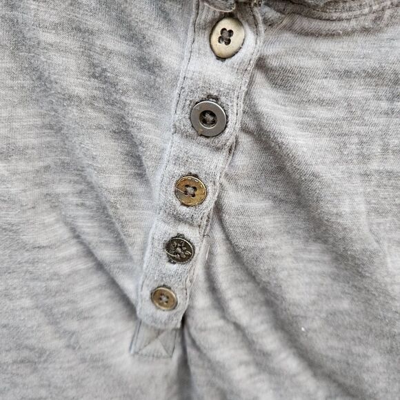 Free people gray embroidered henley - Picture 6 of 9